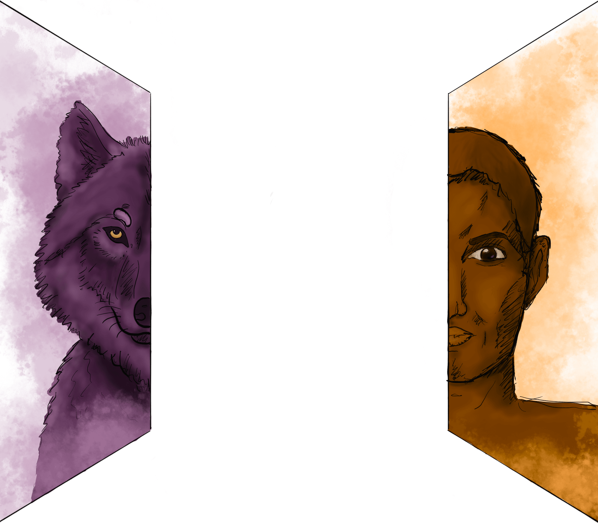 Kluft zwischen Mensch und Wolf